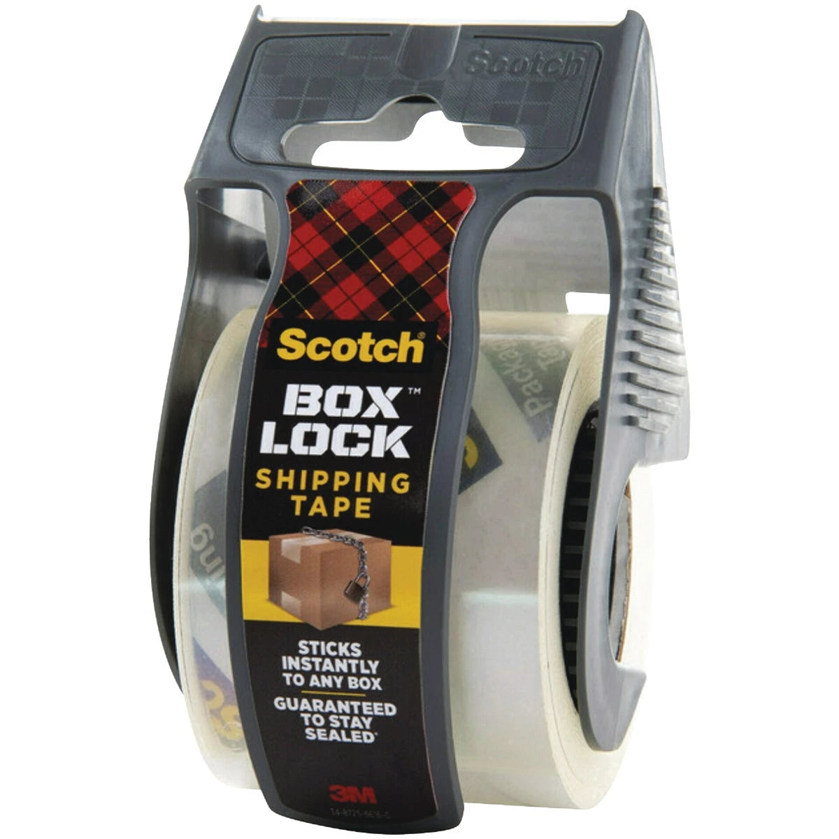 Scotch Box Lock 1.88″ × 22.2 yd Clear Shipping Packaging Tape (with dispenser)